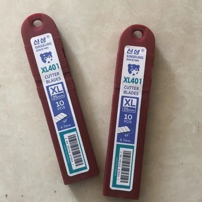 কেনা নিরাপত্তা স্ন্যাপ অফ ছুরি 25mm 18mm SK2 কার্বন স্টীল কাটার ব্লেড অভ্যন্তরীণ বক্স প্যাকিং জন্য 126mm অনলাইনে উৎপাদন