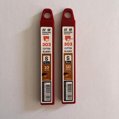 কেনা উচ্চ কার্বন ইস্পাত 9 মিমি কাটার ব্লেড পিপিএফ কাটার অ্যাপ্লিকেশনগুলির জন্য রিফিল ব্লেড অনলাইনে উৎপাদন