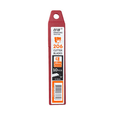 L206 সিলভার 0.5mm 109mm দৈর্ঘ্য 60° বেভেল 18mm কাটিং ব্লেড